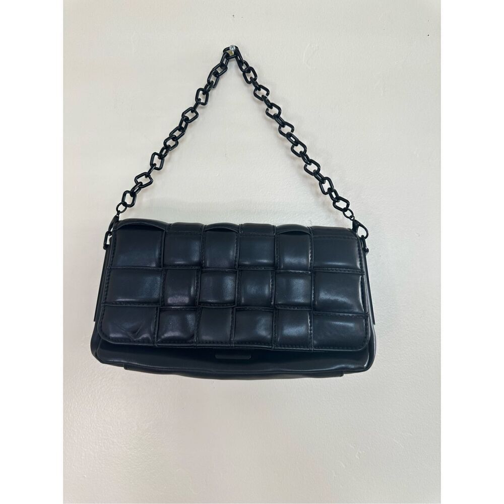 🌸 Aldo Black Shoulder Bag or Clutch With Black Removable Chain